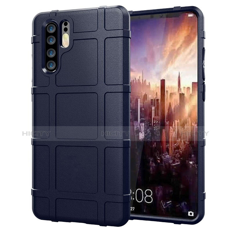 Custodia Silicone Ultra Sottile Morbida Cover Fronte e Retro 360 Gradi per Huawei P30 Pro New Edition Blu