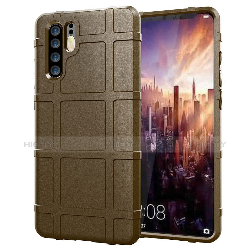 Custodia Silicone Ultra Sottile Morbida Cover Fronte e Retro 360 Gradi per Huawei P30 Pro New Edition Marrone