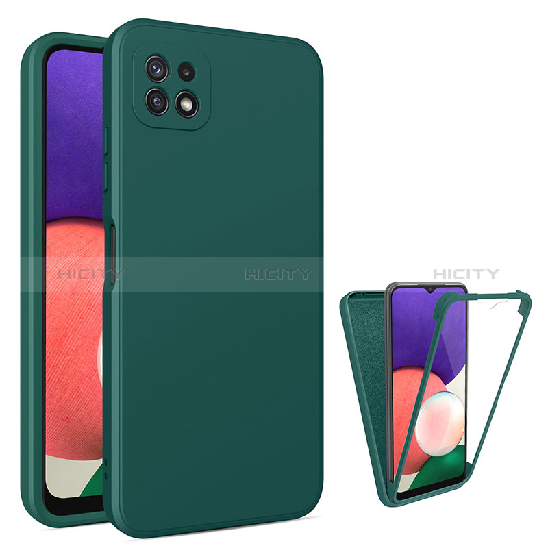 Custodia Silicone Ultra Sottile Morbida Cover Fronte e Retro 360 Gradi per Samsung Galaxy A22s 5G Verde