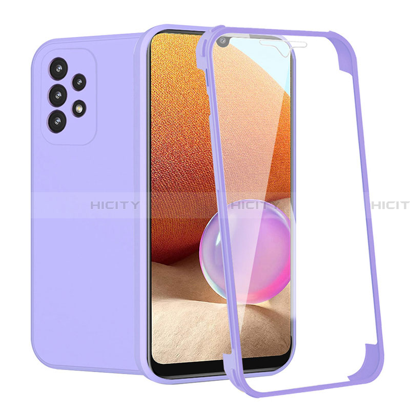 Custodia Silicone Ultra Sottile Morbida Cover Fronte e Retro 360 Gradi per Samsung Galaxy A32 5G Lavanda