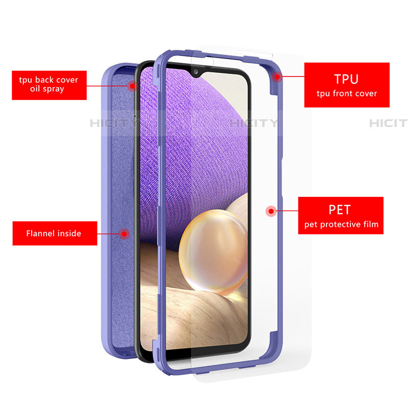 Custodia Silicone Ultra Sottile Morbida Cover Fronte e Retro 360 Gradi per Samsung Galaxy A72 4G