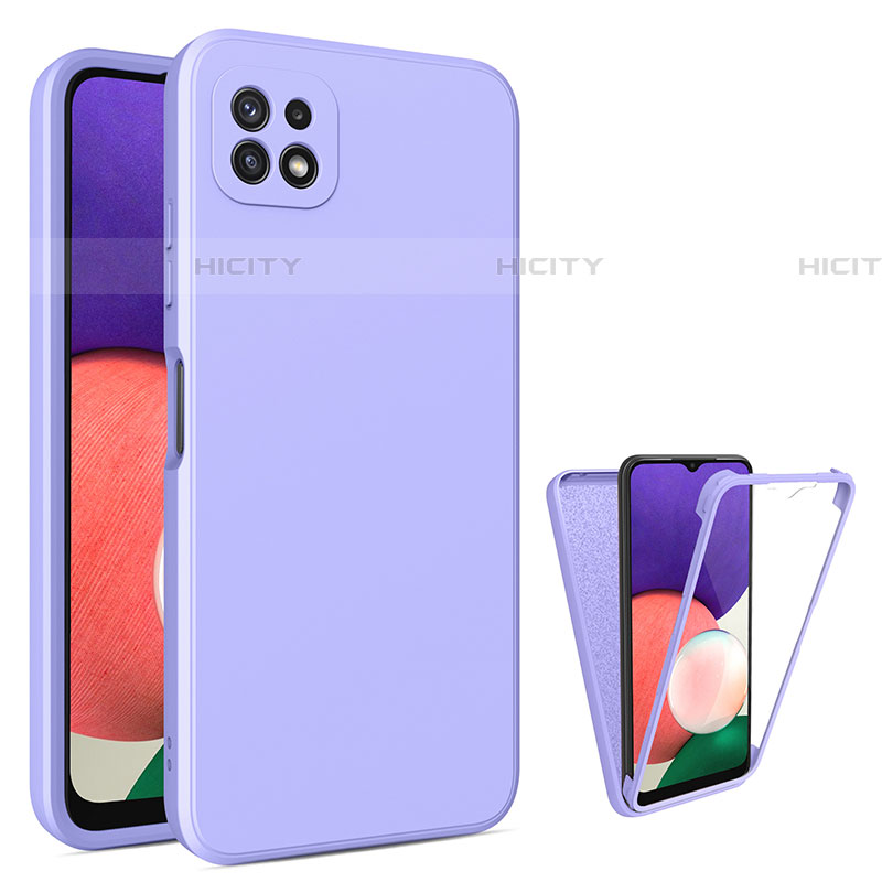 Custodia Silicone Ultra Sottile Morbida Cover Fronte e Retro 360 Gradi per Samsung Galaxy F42 5G Lavanda