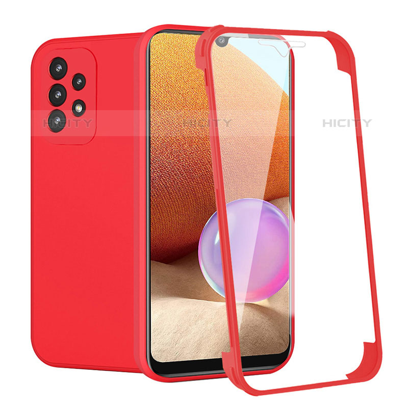 Custodia Silicone Ultra Sottile Morbida Cover Fronte e Retro 360 Gradi per Samsung Galaxy M32 5G Rosso