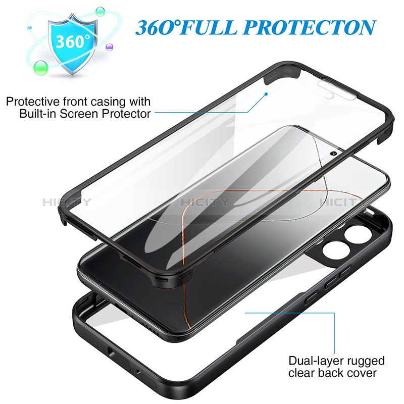 Custodia Silicone Ultra Sottile Morbida Cover Fronte e Retro 360 Gradi per Xiaomi Mi 14 5G