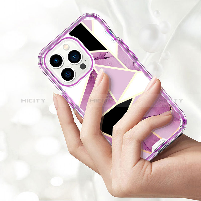 Custodia Silicone Ultra Sottile Morbida Cover Fronte e Retro 360 Gradi YJ2 per Apple iPhone 14 Pro Max