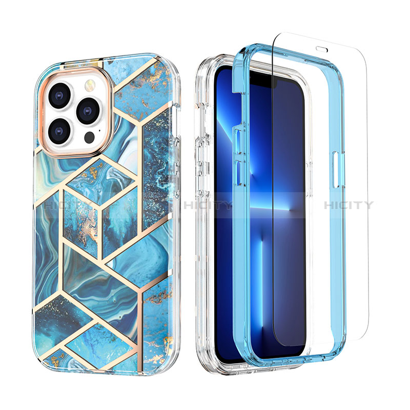 Custodia Silicone Ultra Sottile Morbida Cover Fronte e Retro 360 Gradi YJ3 per Apple iPhone 13 Pro Max