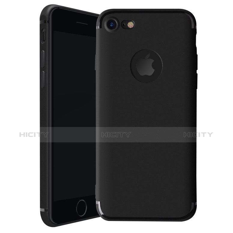 Custodia Silicone Ultra Sottile Morbida Cover H01 per Apple iPhone 8 Nero