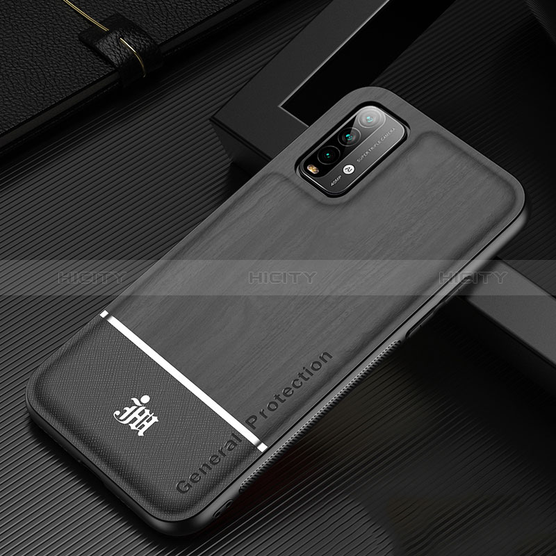 Custodia Silicone Ultra Sottile Morbida Cover JM1 per Xiaomi Redmi 9T 4G Nero