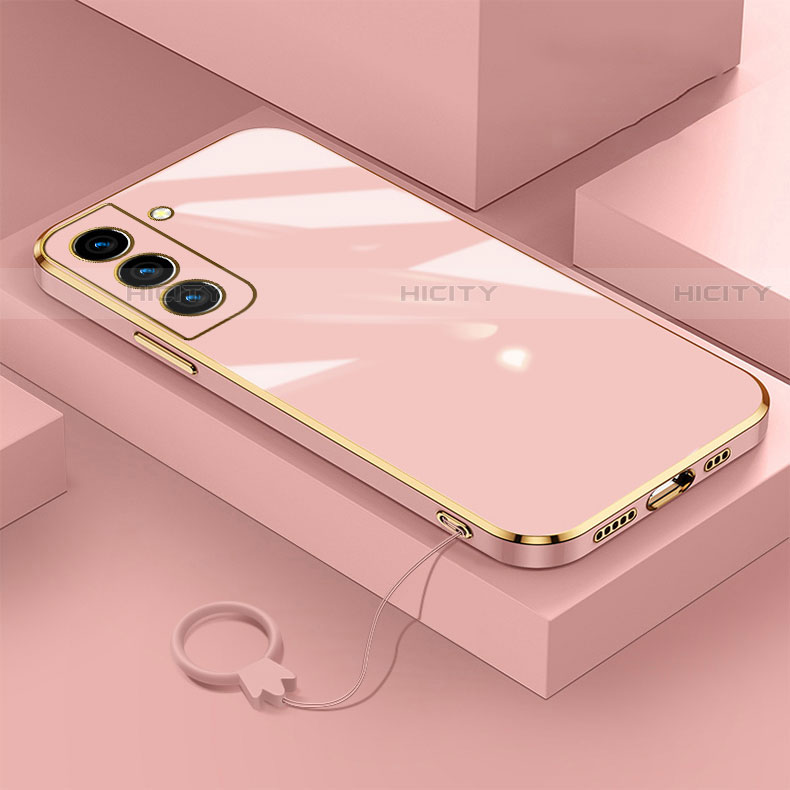 Custodia Silicone Ultra Sottile Morbida Cover M01 per Samsung Galaxy S21 Plus 5G Oro Rosa