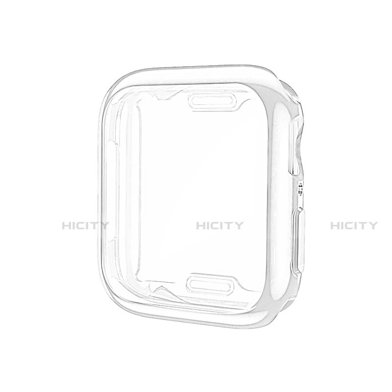 Custodia Silicone Ultra Sottile Morbida Cover S01 per Apple iWatch 5 44mm Chiaro