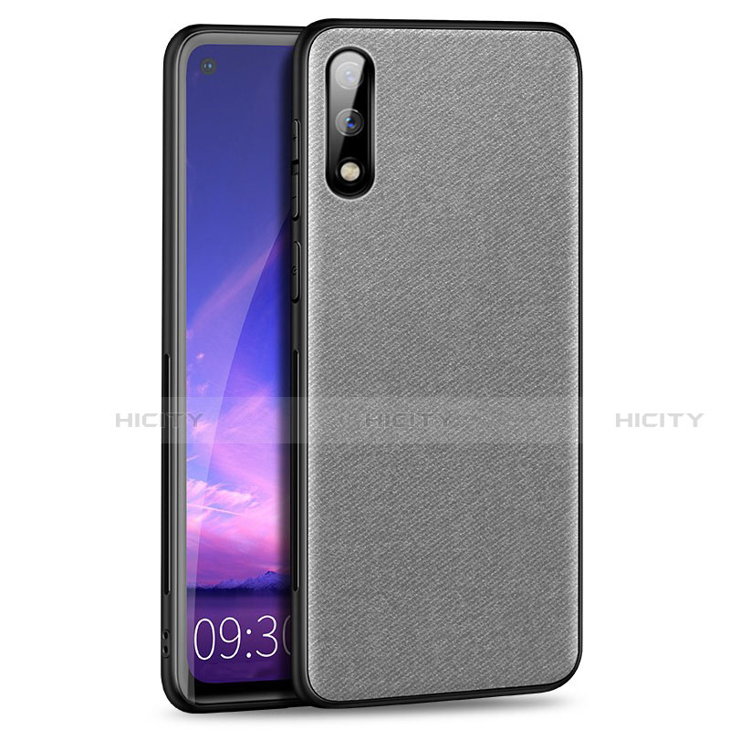 Custodia Silicone Ultra Sottile Morbida Cover S01 per Huawei Enjoy 10 Grigio