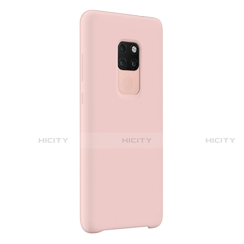 Custodia Silicone Ultra Sottile Morbida Cover S01 per Huawei Mate 20 Oro Rosa