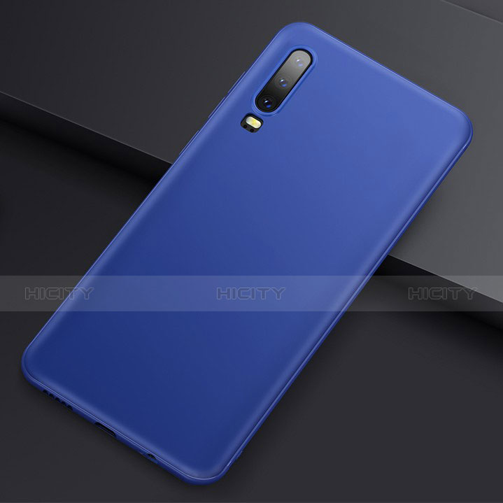 Custodia Silicone Ultra Sottile Morbida Cover S01 per Huawei P30 Blu