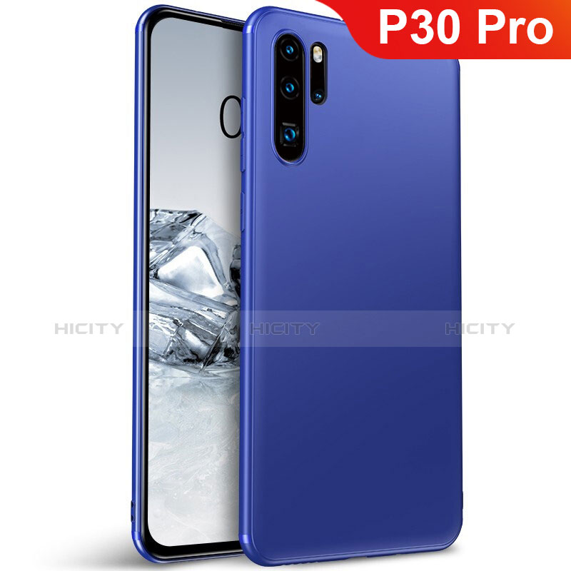 Custodia Silicone Ultra Sottile Morbida Cover S01 per Huawei P30 Pro New Edition Blu