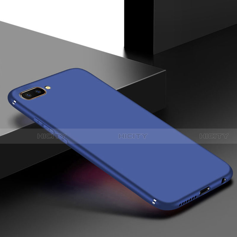 Custodia Silicone Ultra Sottile Morbida Cover S01 per Oppo A12e Blu