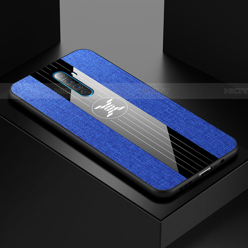 Custodia Silicone Ultra Sottile Morbida Cover S01 per Oppo Reno Ace Blu