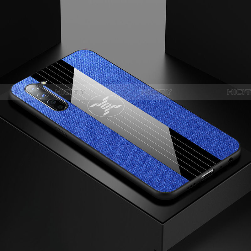 Custodia Silicone Ultra Sottile Morbida Cover S01 per Oppo Reno3 Blu