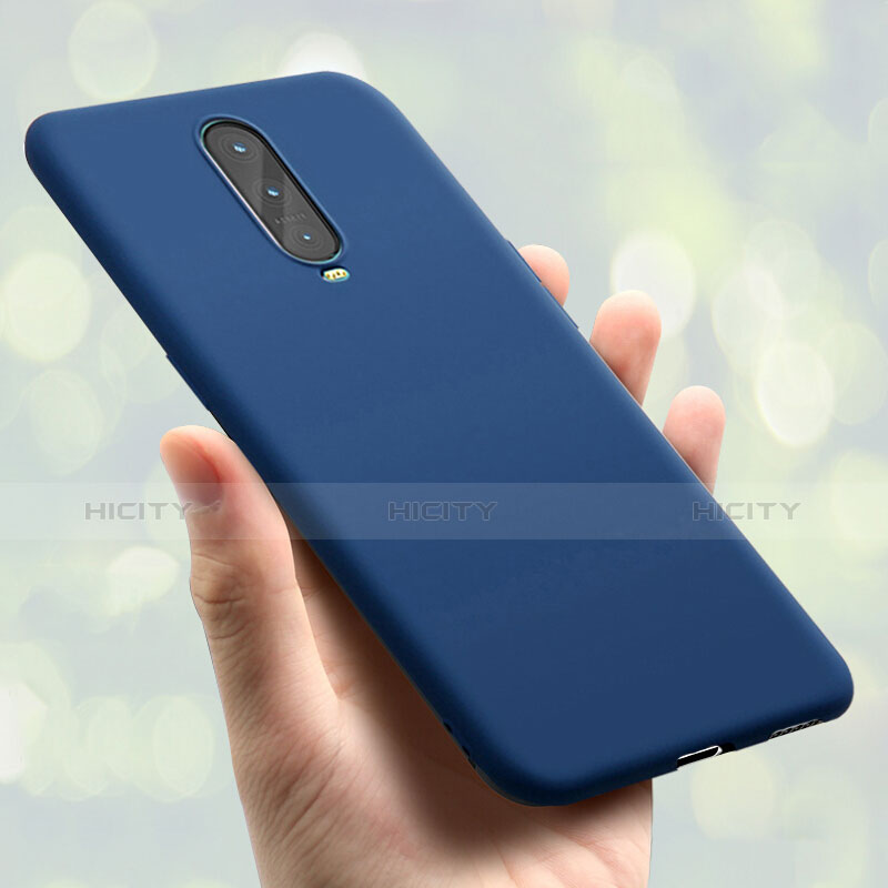 Custodia Silicone Ultra Sottile Morbida Cover S01 per Oppo RX17 Pro Blu