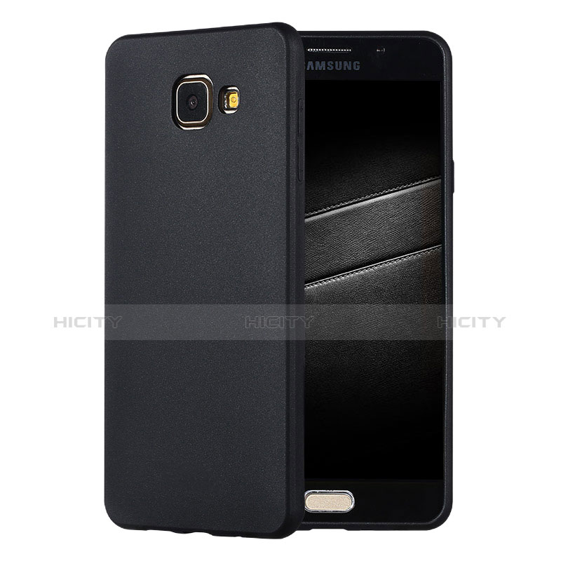 Custodia Silicone Ultra Sottile Morbida Cover S01 per Samsung Galaxy A7 (2016) A7100 Nero