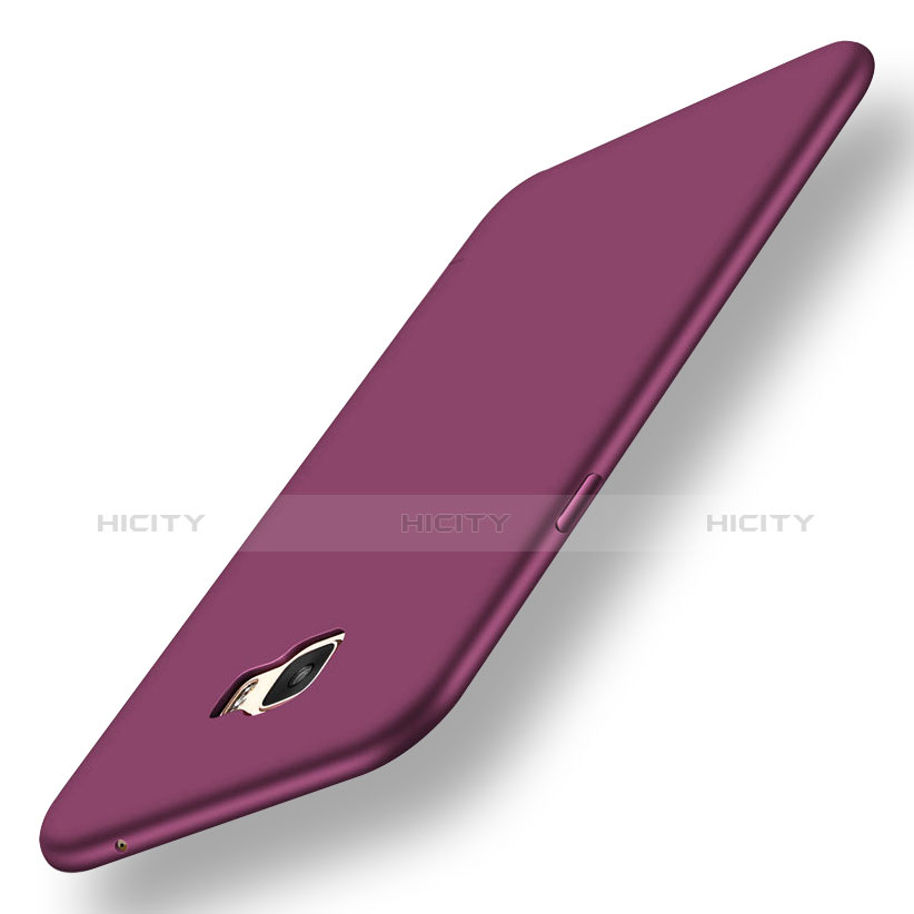 Custodia Silicone Ultra Sottile Morbida Cover S01 per Samsung Galaxy C7 SM-C7000 Viola