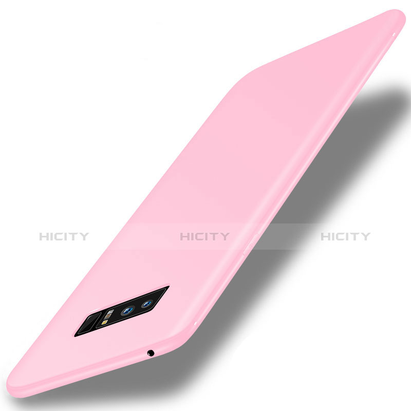 Custodia Silicone Ultra Sottile Morbida Cover S01 per Samsung Galaxy Note 8 Duos N950F Rosa