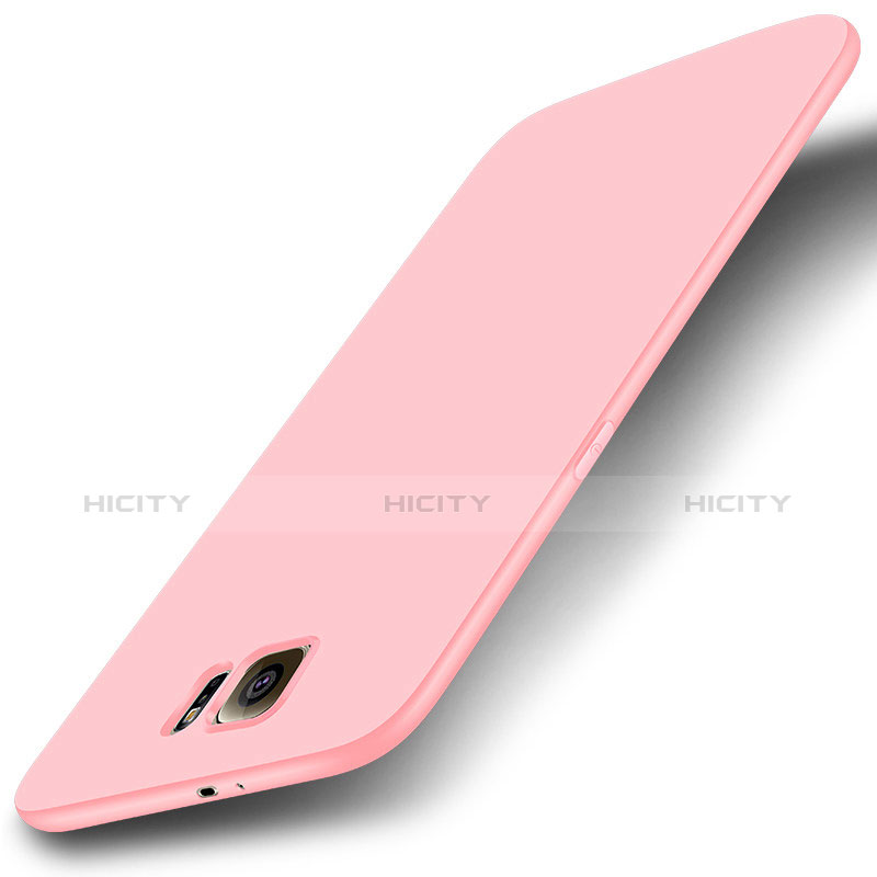 Custodia Silicone Ultra Sottile Morbida Cover S01 per Samsung Galaxy S6 Duos SM-G920F G9200 Rosa