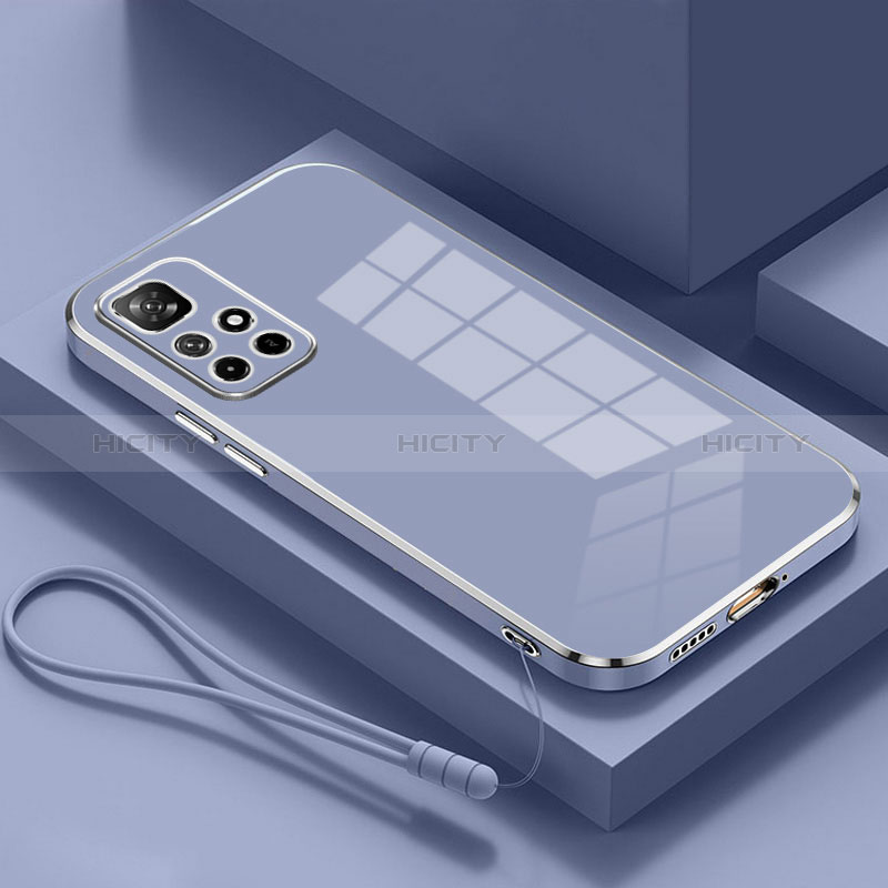 Custodia Silicone Ultra Sottile Morbida Cover S01 per Xiaomi Poco M4 Pro 5G Grigio Lavanda