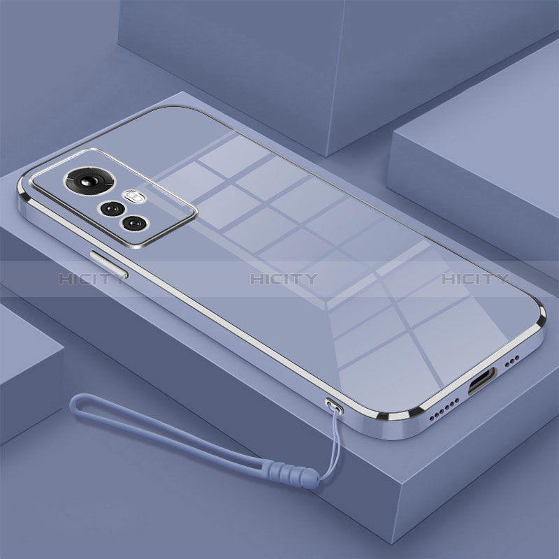 Custodia Silicone Ultra Sottile Morbida Cover S01 per Xiaomi Redmi K50 Ultra 5G Grigio Lavanda