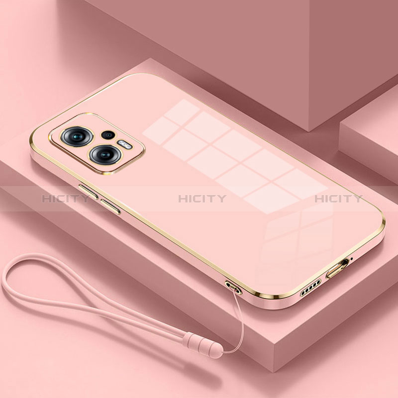 Custodia Silicone Ultra Sottile Morbida Cover S01 per Xiaomi Redmi Note 11T Pro+ Plus 5G Rosa