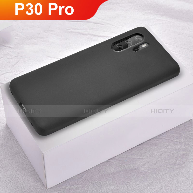 Custodia Silicone Ultra Sottile Morbida Cover S02 per Huawei P30 Pro Nero