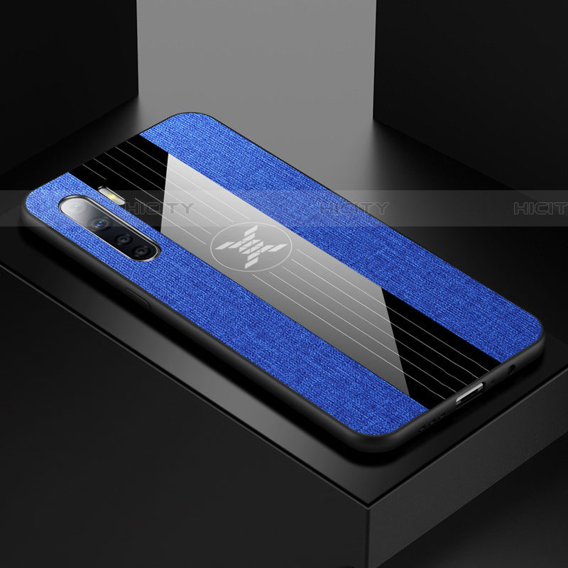 Custodia Silicone Ultra Sottile Morbida Cover S02 per Oppo A91 Blu