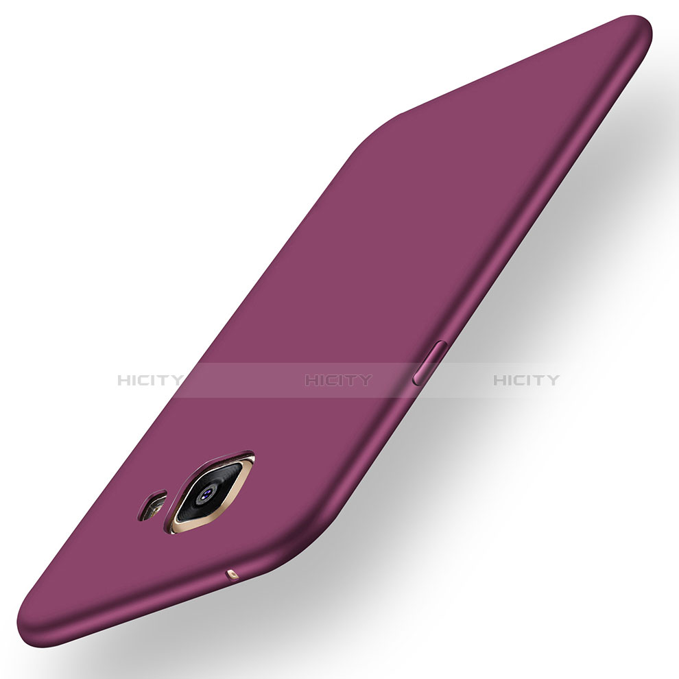 Custodia Silicone Ultra Sottile Morbida Cover S02 per Samsung Galaxy A7 (2016) A7100 Viola