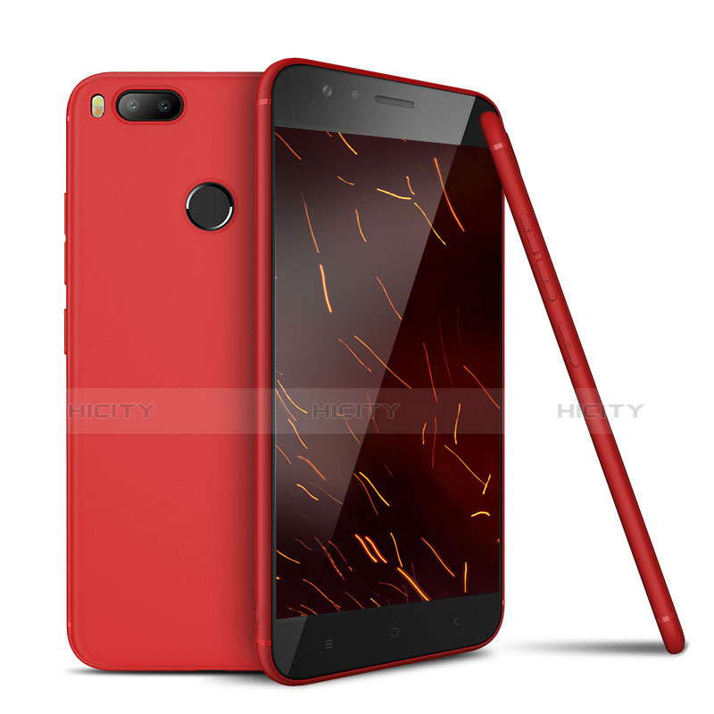 Custodia Silicone Ultra Sottile Morbida Cover S02 per Xiaomi Mi A1 Rosso