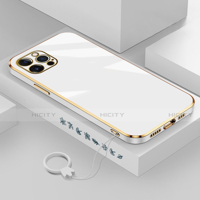 Custodia Silicone Ultra Sottile Morbida Cover S03 per Apple iPhone 14 Pro Bianco