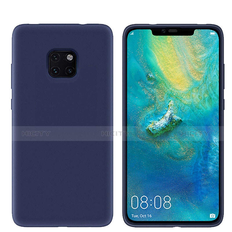 Custodia Silicone Ultra Sottile Morbida Cover S03 per Huawei Mate 20 Pro Blu