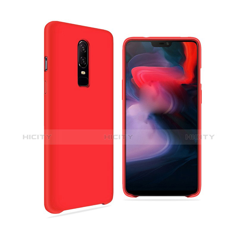 Custodia Silicone Ultra Sottile Morbida Cover S03 per OnePlus 6 Rosso