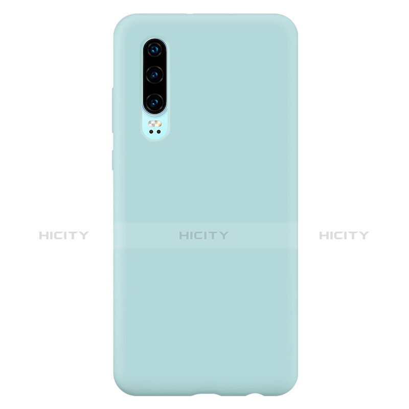 Custodia Silicone Ultra Sottile Morbida Cover S04 per Huawei P30 Cielo Blu