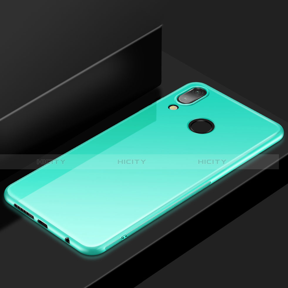 Custodia Silicone Ultra Sottile Morbida Cover S05 per Huawei P20 Lite Ciano