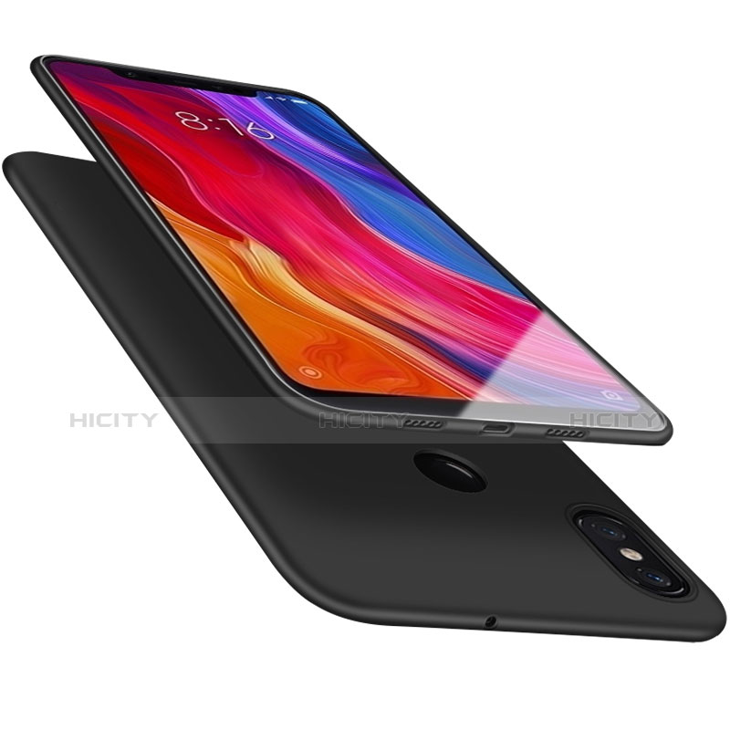 Custodia Silicone Ultra Sottile Morbida Cover S05 per Xiaomi Mi 8 Nero