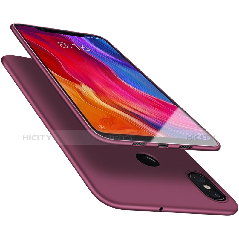 Custodia Silicone Ultra Sottile Morbida Cover S05 per Xiaomi Mi 8 Viola