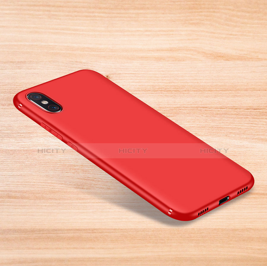 Custodia Silicone Ultra Sottile Morbida Cover S06 per Xiaomi Mi 8 Explorer Rosso