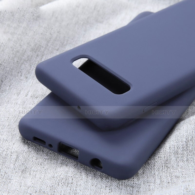Custodia Silicone Ultra Sottile Morbida Cover U01 per Samsung Galaxy S10 Blu