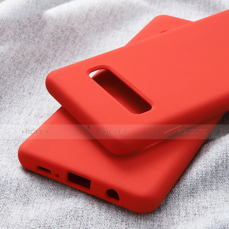 Custodia Silicone Ultra Sottile Morbida Cover U01 per Samsung Galaxy S10 Rosso