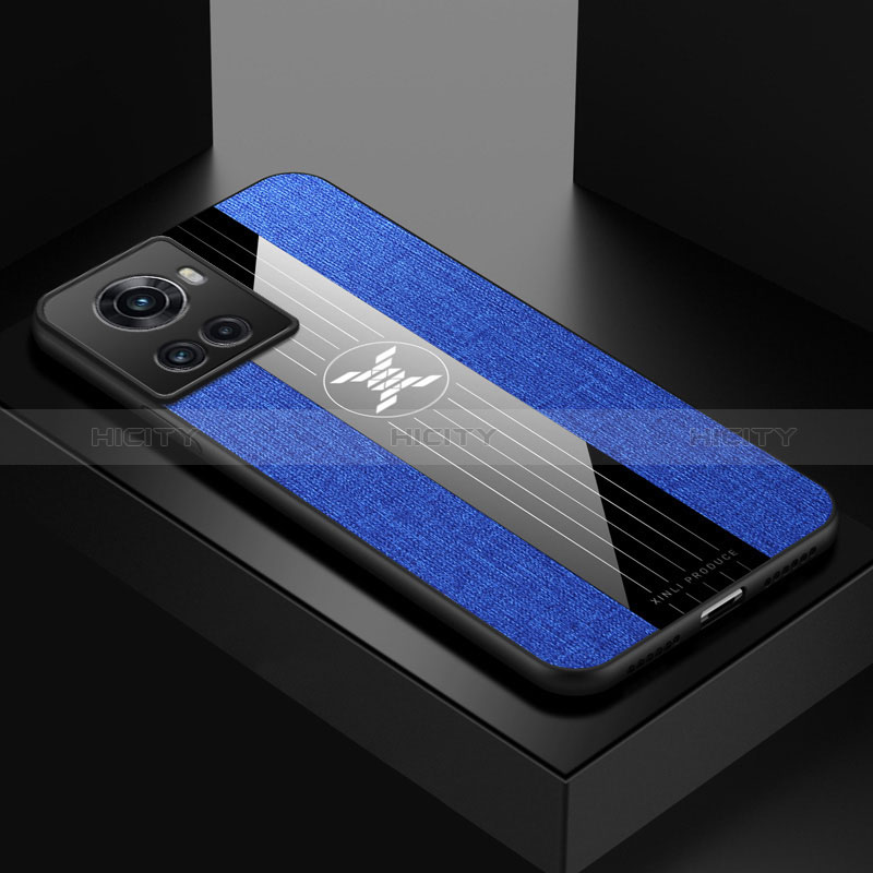 Custodia Silicone Ultra Sottile Morbida Cover X01L per OnePlus 10R 5G Blu