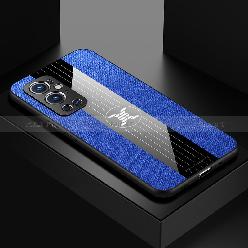 Custodia Silicone Ultra Sottile Morbida Cover X01L per OnePlus 9 Pro 5G Blu