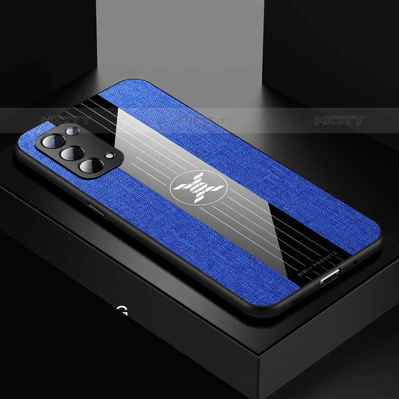 Custodia Silicone Ultra Sottile Morbida Cover X01L per Oppo A93 5G Blu
