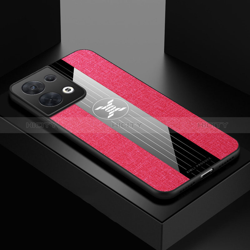 Custodia Silicone Ultra Sottile Morbida Cover X01L per Oppo Reno9 Pro+ Plus 5G Rosso