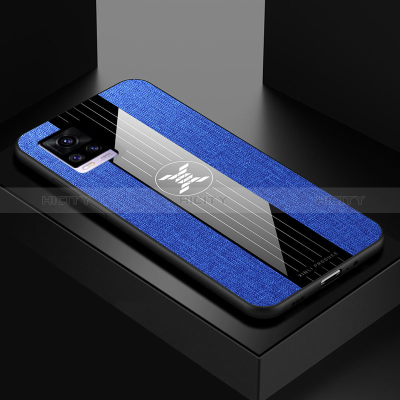 Custodia Silicone Ultra Sottile Morbida Cover X01L per Vivo V20 Blu