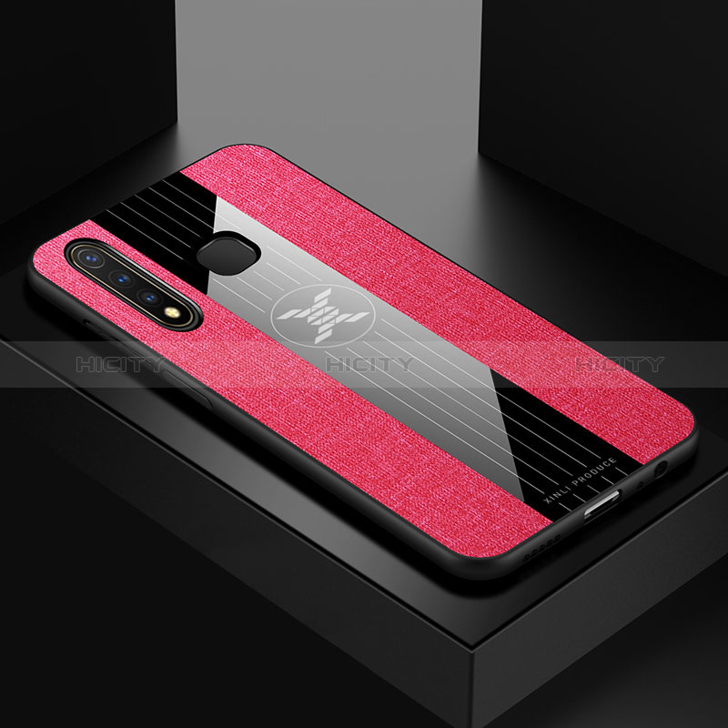 Custodia Silicone Ultra Sottile Morbida Cover X01L per Vivo Y5s Rosso