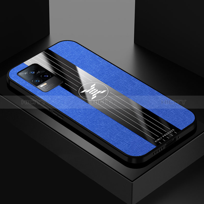 Custodia Silicone Ultra Sottile Morbida Cover X01L per Vivo Y73 (2021) Blu